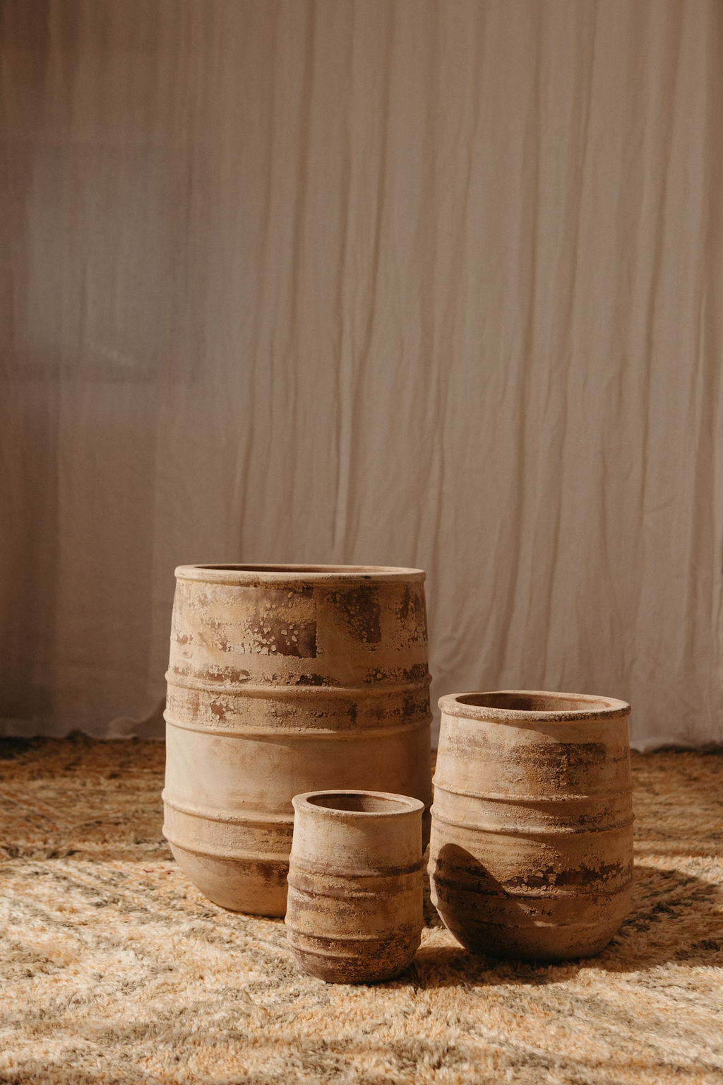 Antique Terracotta Horseshoe Pots